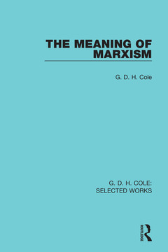 Couverture de l’ouvrage The Meaning of Marxism