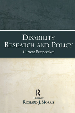 Couverture de l’ouvrage Disability Research and Policy