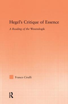 Couverture de l’ouvrage Hegel's Critique of Essence