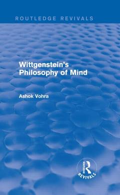Couverture de l’ouvrage Wittgenstein's Philosophy of Mind (Routledge Revivals)