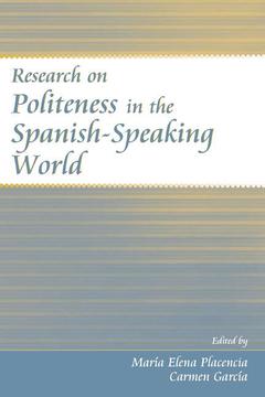 Couverture de l’ouvrage Research on Politeness in the Spanish-Speaking World