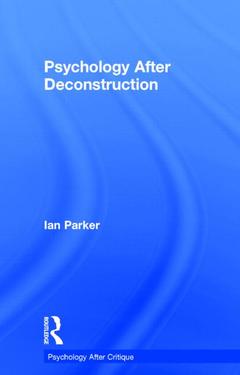 Couverture de l’ouvrage Psychology After Deconstruction