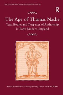 Couverture de l’ouvrage The Age of Thomas Nashe