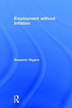 Couverture de l’ouvrage Employment without Inflation