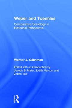 Couverture de l’ouvrage Weber and Toennies