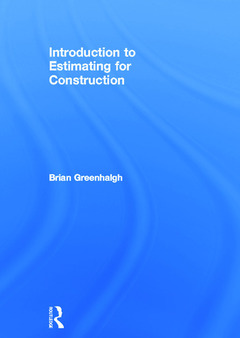Couverture de l’ouvrage Introduction to Estimating for Construction