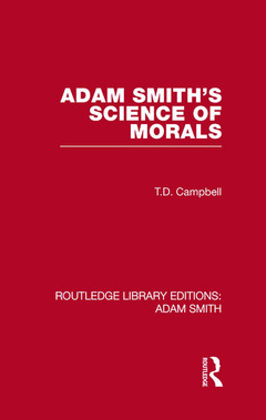 Couverture de l’ouvrage Adam Smith's Science of Morals