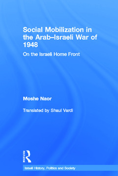 Couverture de l’ouvrage Social Mobilization in the Arab/Israeli War of 1948