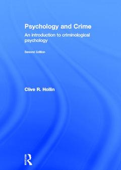 Couverture de l’ouvrage Psychology and Crime