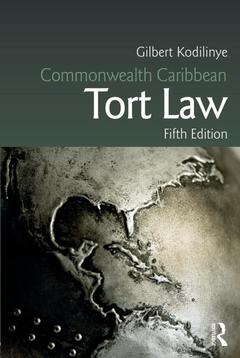 Couverture de l’ouvrage Commonwealth Caribbean Tort Law