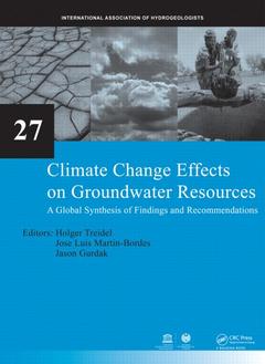 Couverture de l’ouvrage Climate Change Effects on Groundwater Resources
