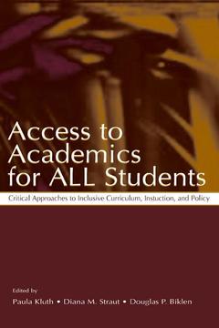 Couverture de l’ouvrage Access To Academics for All Students