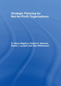 Couverture de l’ouvrage Strategic Planning for Not-for-Profit Organizations