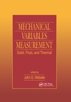 Couverture de l’ouvrage Mechanical Variables Measurement - Solid, Fluid, and Thermal