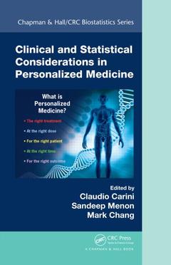 Couverture de l’ouvrage Clinical and Statistical Considerations in Personalized Medicine