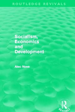 Couverture de l’ouvrage Socialism, Economics and Development (Routledge Revivals)