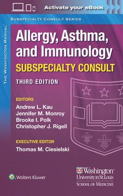 Couverture de l’ouvrage The Washington Manual Allergy, Asthma, and Immunology Subspecialty Consult