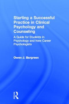 Couverture de l’ouvrage Starting a Successful Practice in Clinical Psychology and Counseling