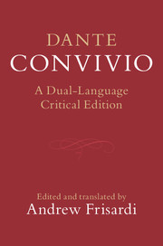Couverture de l’ouvrage Dante: Convivio