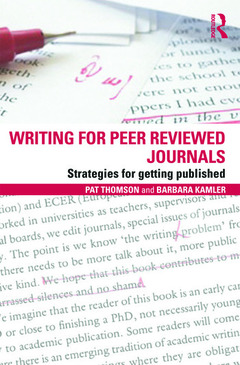Cover of the book Writing for Peer Reviewed Journals