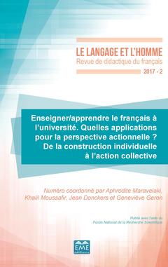 Couverture de l’ouvrage Enseigner/apprendre le français à l'université. Quelles applications pour la perspective actionnelle ?