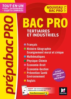 Couverture de l’ouvrage PrépabacPro - Bac Pro Tertiaires et industriels - Matières générales - Révision et entraînement