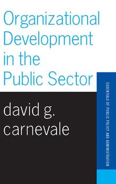 Couverture de l’ouvrage Organizational Development In The Public Sector