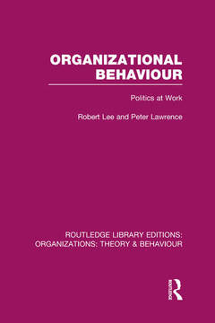 Couverture de l’ouvrage Organizational Behaviour (RLE: Organizations)