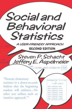 Couverture de l’ouvrage Social and Behavioral Statistics