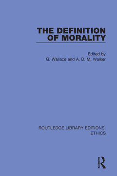 Couverture de l’ouvrage The Definition of Morality