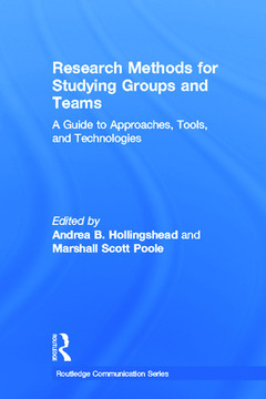 Couverture de l’ouvrage Research Methods for Studying Groups and Teams