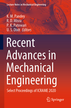 Couverture de l’ouvrage Recent Advances in Mechanical Engineering