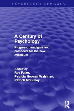 Cover of the book A Century of Psychology