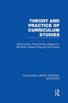 Couverture de l’ouvrage Theory and Practice of Curriculum Studies
