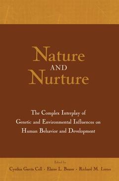 Couverture de l’ouvrage Nature and Nurture