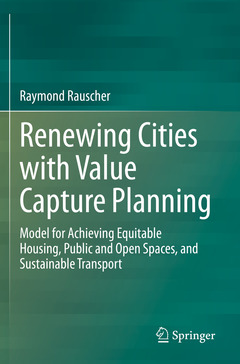 Couverture de l’ouvrage Renewing Cities with Value Capture Planning