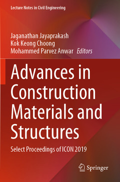 Couverture de l’ouvrage Advances in Construction Materials and Structures