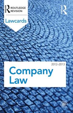 Couverture de l’ouvrage Company Lawcards 2012-2013