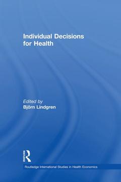 Couverture de l’ouvrage Individual Decisions for Health