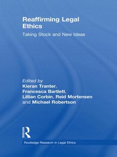 Couverture de l’ouvrage Reaffirming Legal Ethics