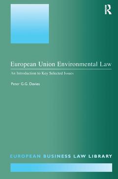 Couverture de l’ouvrage European Union Environmental Law
