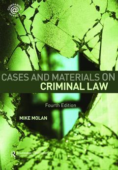 Couverture de l’ouvrage Cases & Materials on Criminal Law