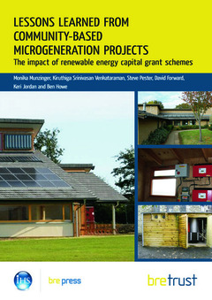 Couverture de l’ouvrage Lessons Learned from Community-Based Microgeneration Projects