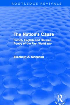 Couverture de l’ouvrage The Nation's Cause (Routledge Revivals)