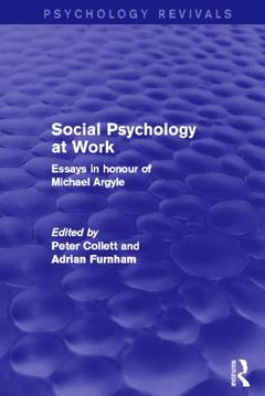 Couverture de l’ouvrage Social Psychology at Work