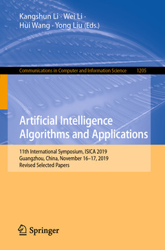 Couverture de l’ouvrage Artificial Intelligence Algorithms and Applications