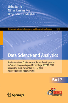 Couverture de l’ouvrage Data Science and Analytics