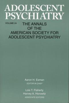 Couverture de l’ouvrage Adolescent Psychiatry, V. 24