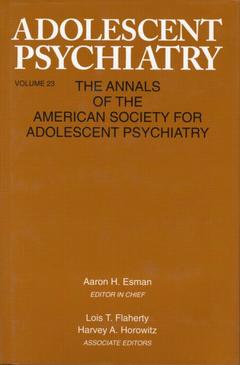 Couverture de l’ouvrage Adolescent Psychiatry, V. 23