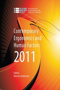 Couverture de l’ouvrage Contemporary Ergonomics and Human Factors 2011